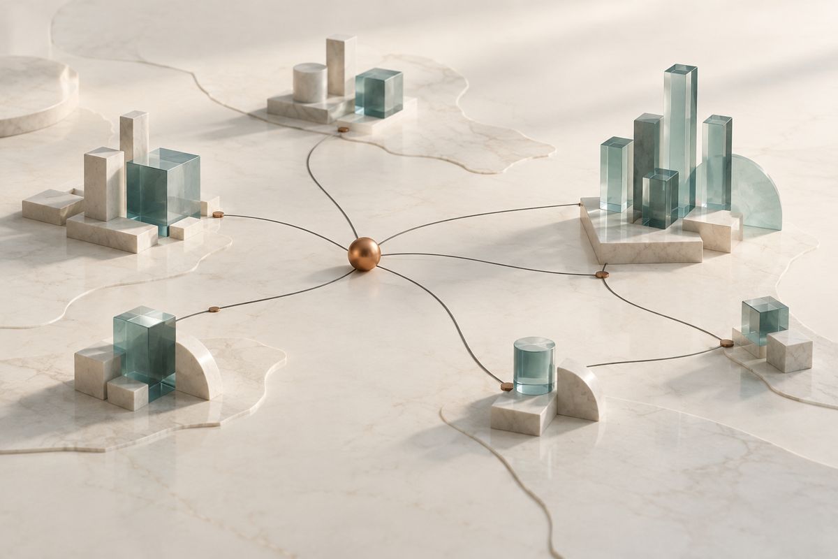 Conceptual illustration of a structured market strategy